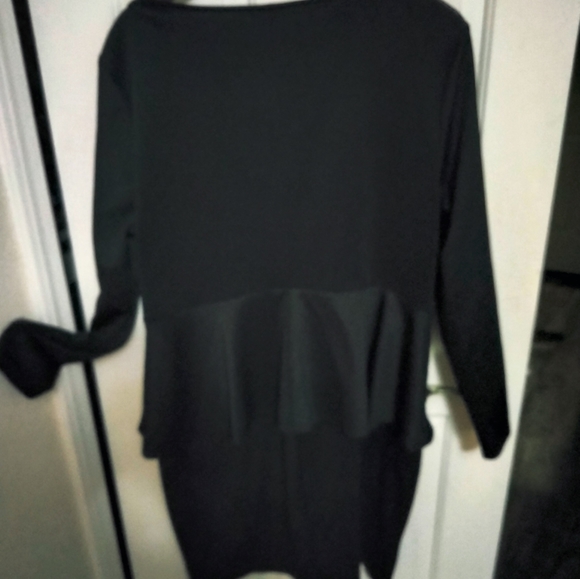 Women's black pleblum jeweled neckline by Trixie size 2X evening dress - Picture 5 of 7